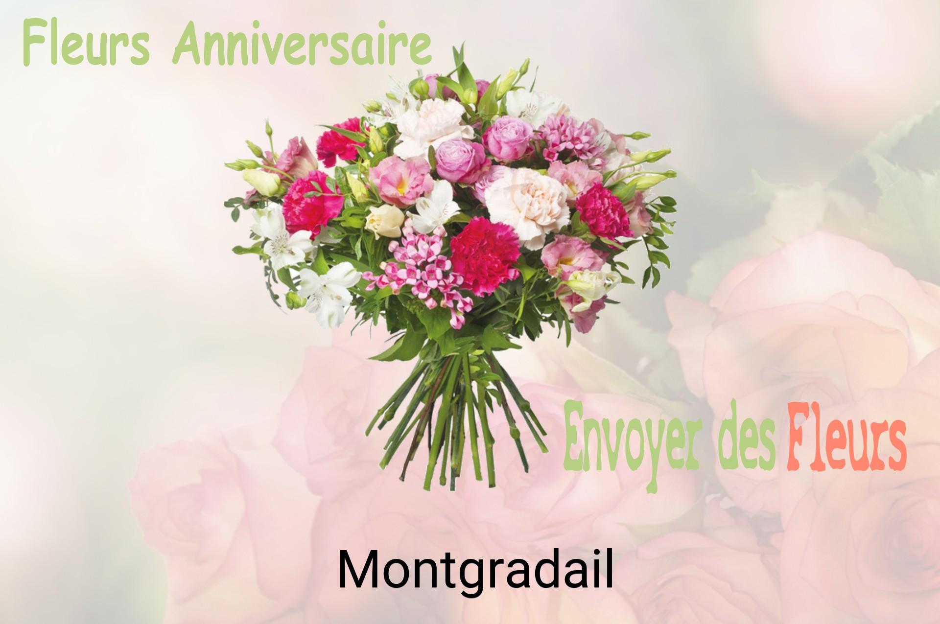 Bouquet de fleurs d’anniversaire livré à Montgradail